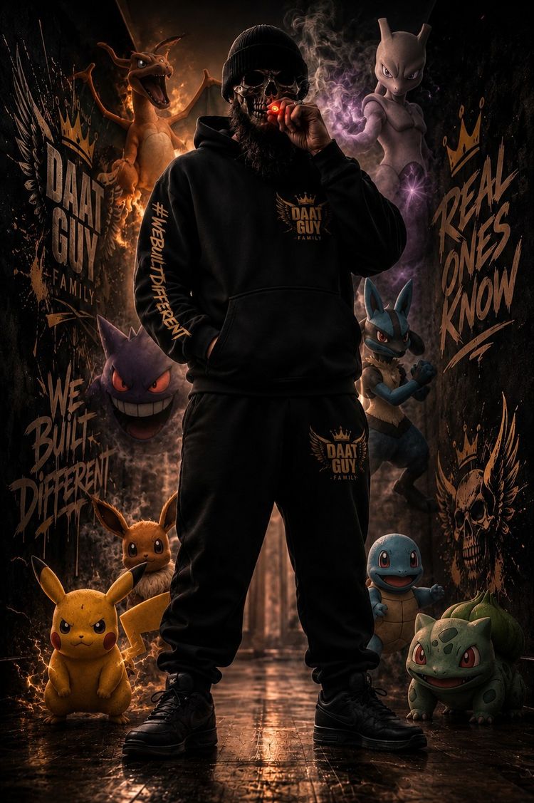 Other Daat Guy Black Hoodie And Sweatpants Set product image
